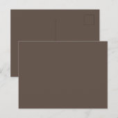 Brown #5E4E44, Leber Ankündigungspostkarte (Vorne/Hinten)