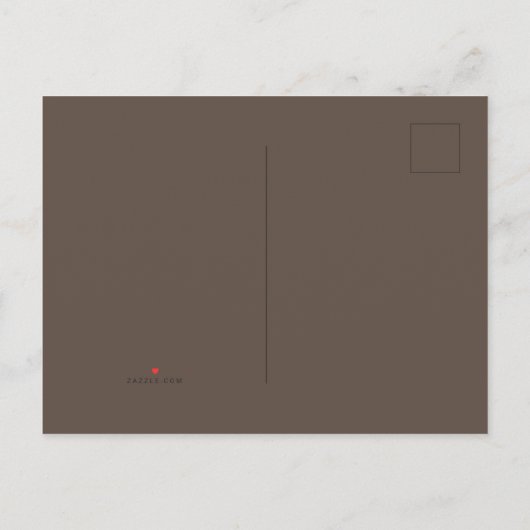 Brown #5E4E44, Leber Ankündigungspostkarte (Rückseite)
