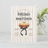 Brown A Tini Bit Older Party Espresso Martini Einladung (Stehend Vorderseite)