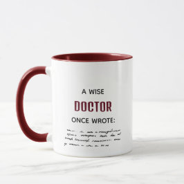 Brown a weisse Doctor schrieb einmal lustige Neuig Tasse
