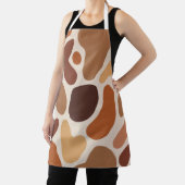 Brown Abstract Organic Shapes Print All-Over Print Schürze (InSitu)