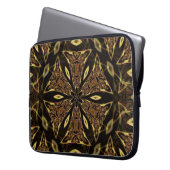 Brown Abstrakt Art Laptop Sleeve (Vorderseite Links)
