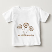 Brown Abstrakt Dandelion Floral Baby T-shirt (Vorderseite)