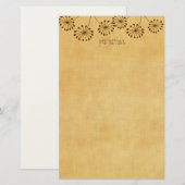 Brown Abstrakt Dandelion Floral Briefpapier (Vorne/Hinten)
