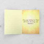 Brown Abstrakt Dandelion Floral Feiertagskarte (Innenseite)