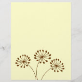Brown Abstrakt Dandelion Floral Flyer (Vorne)