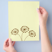 Brown Abstrakt Dandelion Floral Flyer (Hand)