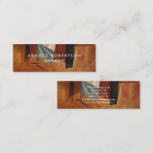 Brown Abstrakt Kandinsky Beruflich Mini Visitenkarte (Vorne/Hinten)