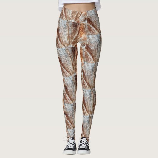 Brown Abstrakt Leggings (Vorderseite)