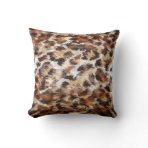 Brown Abstrakt Throw Kissen