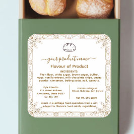 Brown Add your logo FLORIDA Hütte Food Law Label Quadratischer Aufkleber