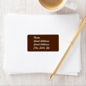 Brown Address Sticker Adressaufkleber (Insitu)