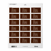 Brown Address Sticker Adressaufkleber (Vorne)