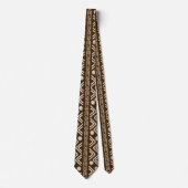 Brown African Bogolan Cultura Rich Neck Tie Krawatte (Vorderseite)