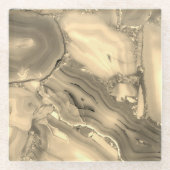 Brown Agate Glasuntersetzer (Vorderseite)