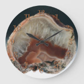 Brown Agate Große Wanduhr (Vorderseite)