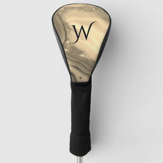 Brown Agate Initial Golf Headcover (Vorderseite)
