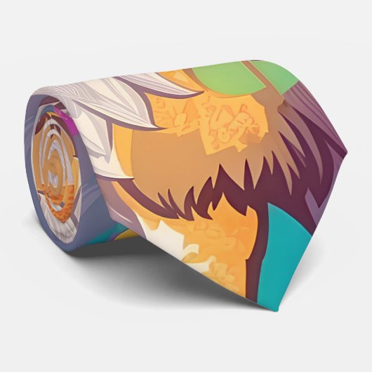 Brown Alaska Wolf Wasserfarbe Personalisiert Krawatte (Gerollt)