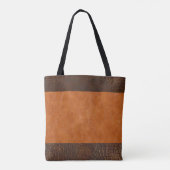 Brown Alligator Hide and Carmel Vintag Leather Tasche (Rückseite)