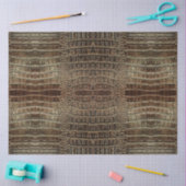 Brown Alligator Leather Anomal Print Seidenpapier (Basteln)