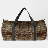 Brown Alligator Leather Duffle Bag (Rückseite)