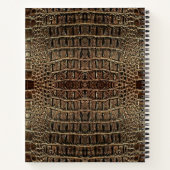 Brown Alligator Leather Notizblock (Rückseite)