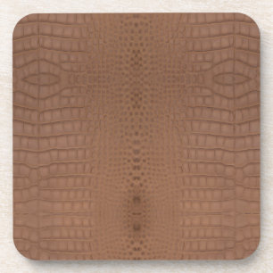 Brown Alligator Print Getränkeuntersetzer