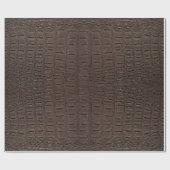 Brown Alligator Skin Print 2 Wrapping Paper Geschenkpapier (Flach)