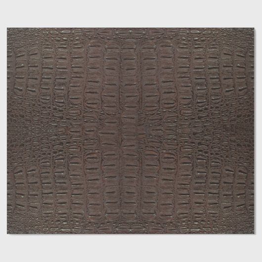 Brown Alligator Skin Print 2 Wrapping Paper Geschenkpapier (Flach)