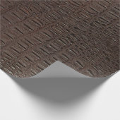 Brown Alligator Skin Print 2 Wrapping Paper Geschenkpapier (Ecke)