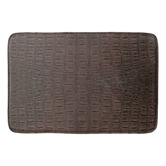 Brown Alligator Skin Print Badematte (Vorderseite)