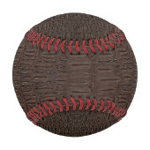 Brown Alligator Skin Print Baseball (Rückseite)