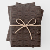 Brown Alligator Skin Print Geschenkpapier Set (Beispiel)