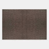 Brown Alligator Skin Print Geschenkpapier Set (Vorderseite)