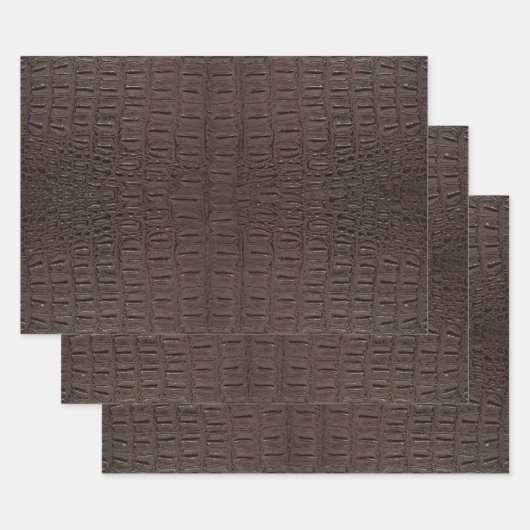 Brown Alligator Skin Print Geschenkpapier Set (Set)