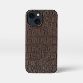 Brown Alligator Skin Print iPhone 13 Mini Hülle