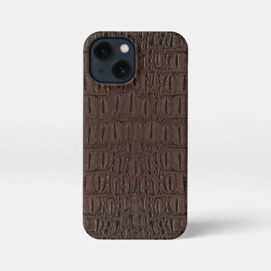 Brown Alligator Skin Print iPhone Hülle (Rückseite)