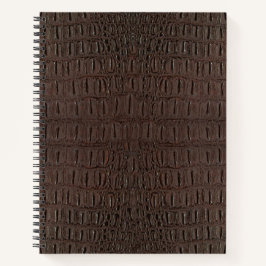 Brown Alligator Skin Print Notizblock