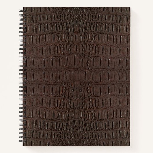 Brown Alligator Skin Print Notizblock (Vorderseite)