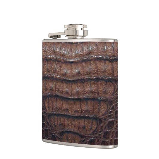 Brown-Alligatorflasche #1 Flachmann (Links)