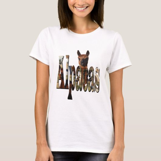 Brown Alpaca mit Alpacas-Logo, T-Shirt (Vorderseite)