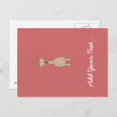 Brown Alpaca Postkarte (Vorne/Hinten)