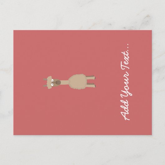 Brown Alpaca Postkarte (Vorderseite)