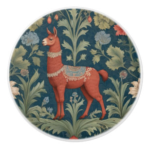 Brown Alpaca William Morris Stil Links Facing Keramikknauf