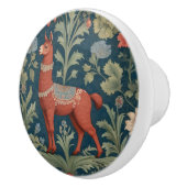 Brown Alpaca William Morris Stil Links Facing Keramikknauf (Rechts)