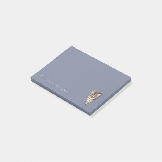 Brown-Amerikaner Shorthair Miezekatze Post-it Klebezettel (angewinkelt)