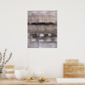 Brown and Beige Abstrakt Art Poster (Küche)