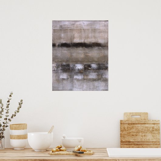 Brown and Beige Abstrakt Art Poster (Küche)