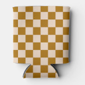 Brown and beige checkerboard pattern dosenkühler (Vorderseite)
