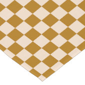 Brown and beige checkerboard pattern kurzer tischläufer (Ecke)